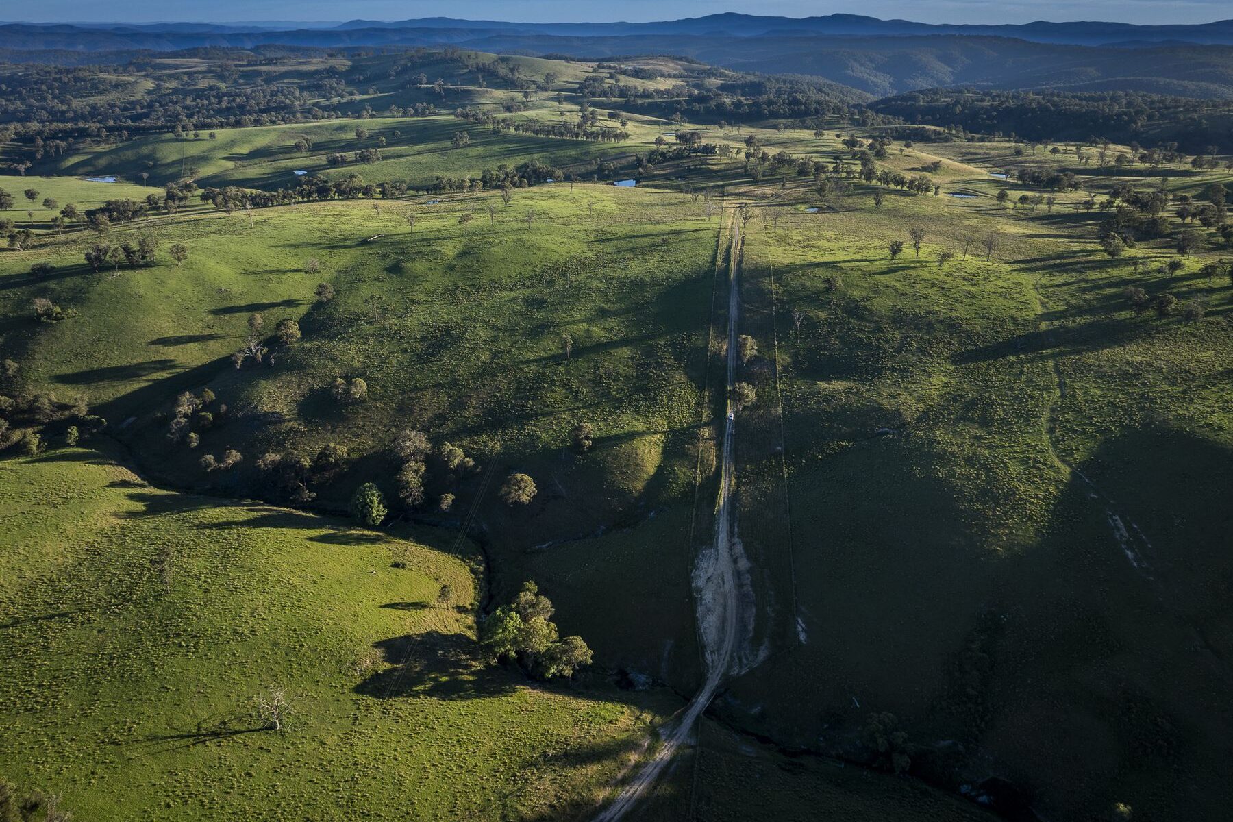 Grazing country across the ridges